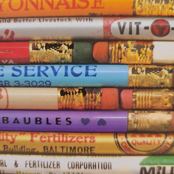 Galison Vintage Pencils 1000 Piece Foil Puzzle - Picture 2 of 11